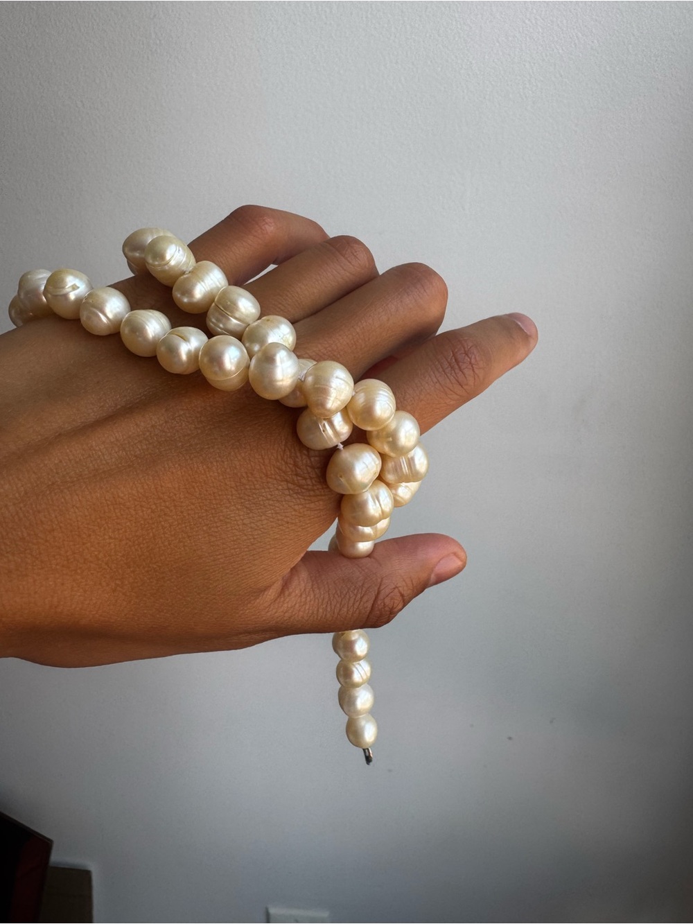 Vintage Cream Freshwater Pearl Necklace